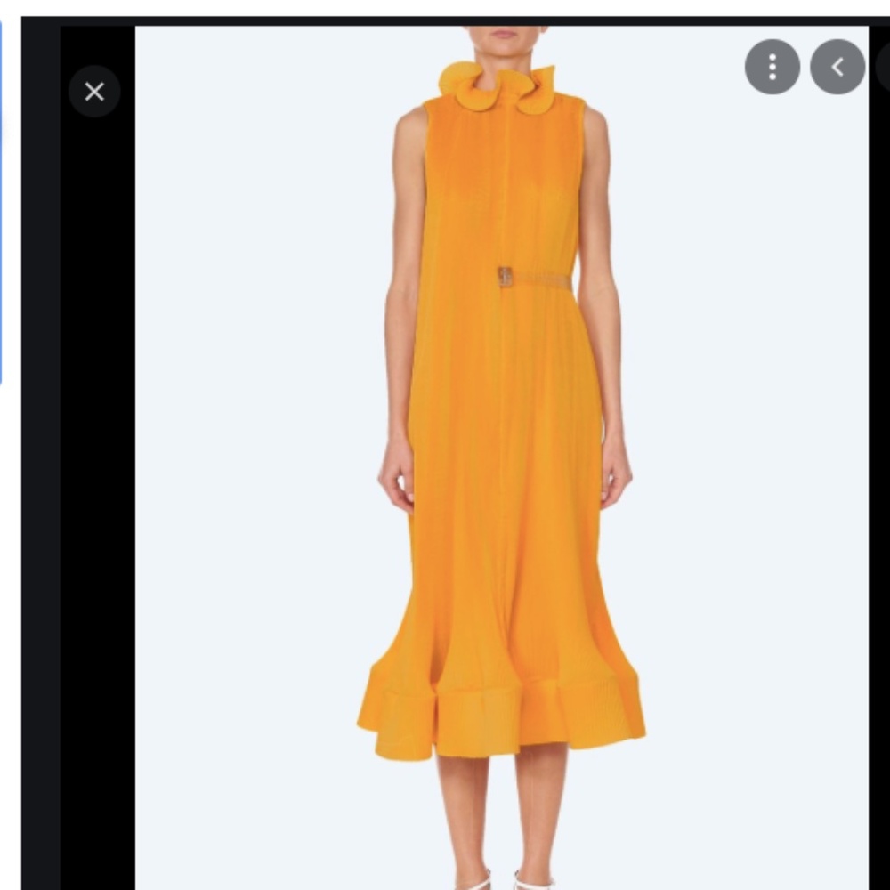 *ISO TIBI PLISSE Pleated Sleeveless Dress XXS